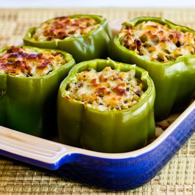 35_stuffed_green_peppers_with_brown_rice_italian_sausage_parmesan