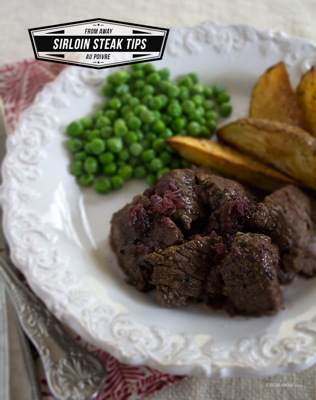 27. Sirloin Steak Tips Au Poivre
