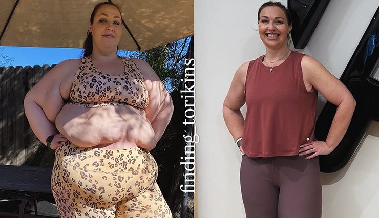 @finding_torikins weight loss journey, tori phillips 200 pounds weight loss, yoga, bike, cycling, peloton